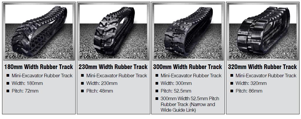 mini excavator rubber tracks