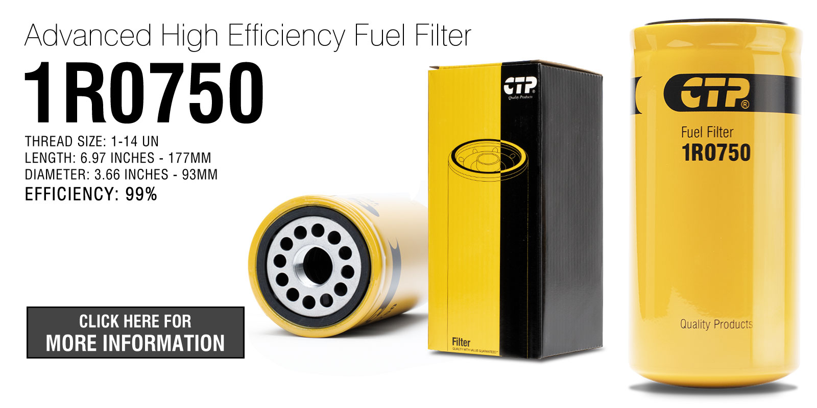 Quality Equivalent to the CAT 1R-0750 Fuel Filter 